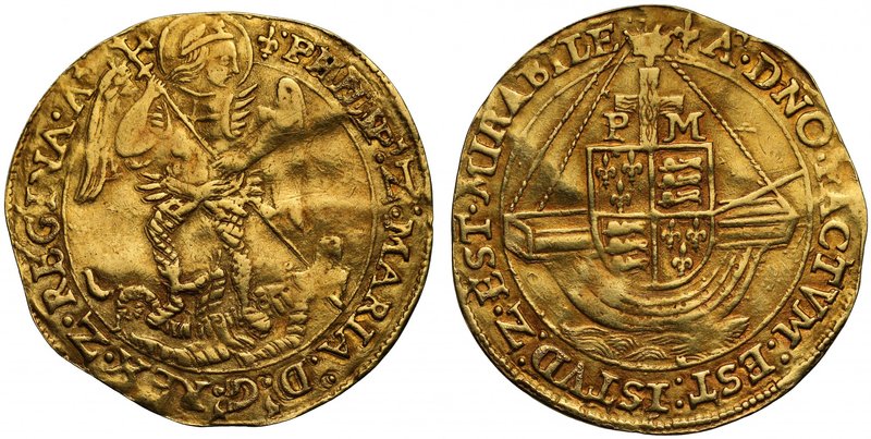 Extremely Rare Philip and Mary Gold Angel

Philip and Mary (1554-58), fine gol...