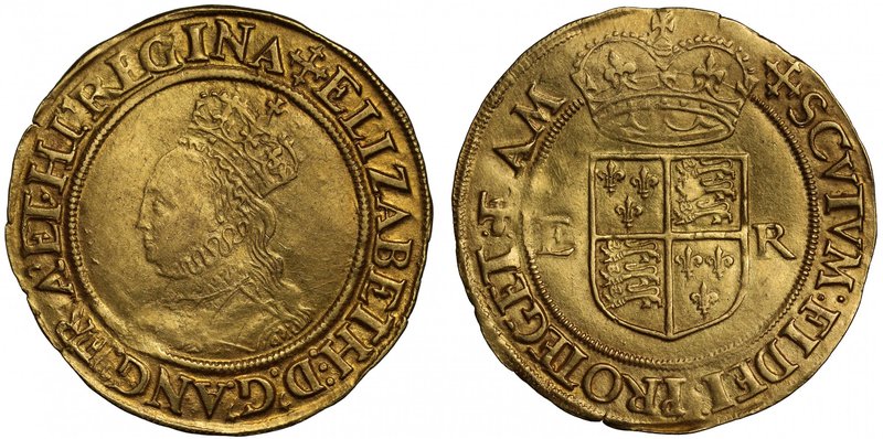 Elizabeth I (1588-1603), gold Half-Pound of Ten Shillings, second issue (1560-61...