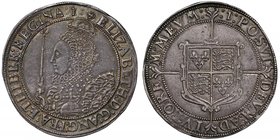A Superb Example of the Silver Crown of Queen Elizabeth I

Elizabeth I (1558-1603), silver Crown of Five Shillings, ornate crowned bust left, holdin...
