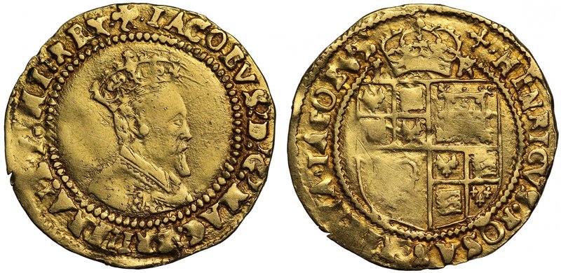 James I (1603-25), gold Crown, struck in 22 carat "Crown" gold, second coinage (...