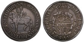 Charles I (1625-49), silver Halfcrown of Two Shillings and Sixpence, Nicholas Briot's first milled Issue (1631-32), armoured King on horseback left, c...