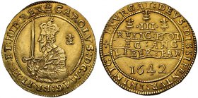 Gold Triple Unite From the First Pair of Dies Used at Oxford as Depicted in the Mercurius Aulicus Newspaper of 1642

Charles I (1625-49), gold Tripl...