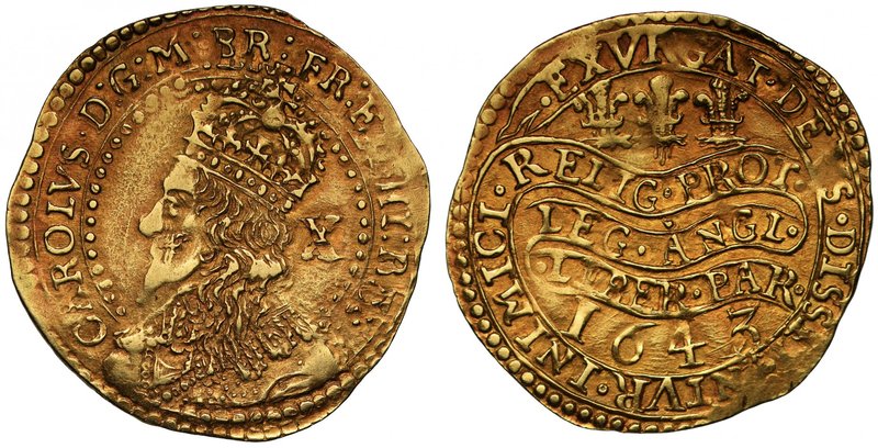 Very Rare Gold Oxford Mint Half Unite of King Charles I

Charles I (1625-49), ...