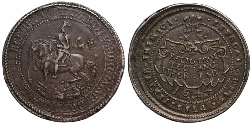 The Extremely Rare Cartouche Reverse silver Charles I Pound of 1644

Charles I...