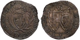 Commonwealth (1649-60), silver Sixpence, 1660, English shield within laurel and palm branch, legends in English language, initial mark anchor, .THE. C...