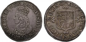 Charles II (1660-85), silver Shilling, first hammered issue (1660-61), crowned bust left, plain field, legend and outer toothed border surrounding bot...
