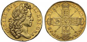 The Impressive “Fine Work” gold Two Guineas of King William III

William III (1694-1702), gold Two Guineas, 1701, fine work style with ornamental sc...