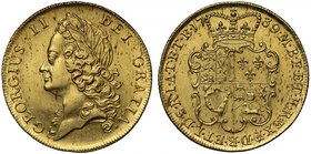 George II (1727-60), gold Two Guineas, 1739, intermediate laureate head left, legend and toothed border surrounding, GEORGIVS. II. DEI. GRATIA., rev. ...