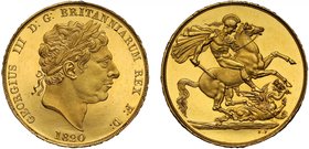 g Only Sixty Pieces Struck, the Very Rare Pattern Gold 1820 Two Pounds

George III (1760-1820), gold Pattern Two Pounds, 1820, laureate head right b...