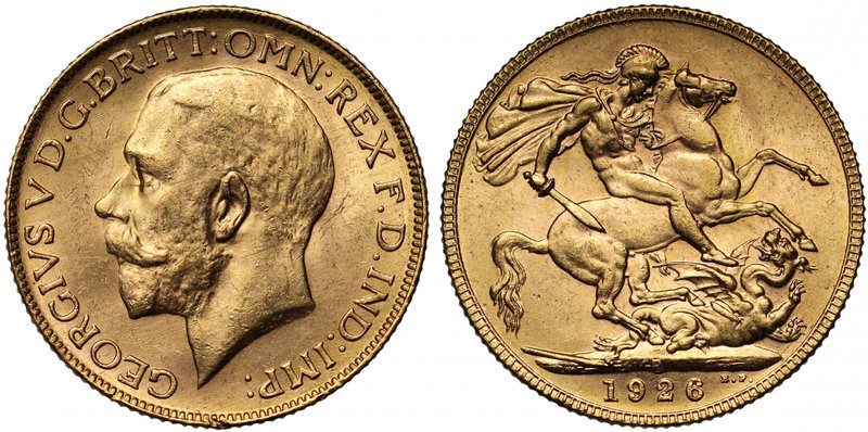 g George V (1910-36), gold Sovereign, 1926 P, Perth Mint, Australia, bare head l...