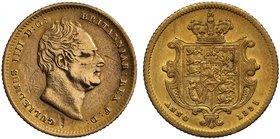 g William IV (1830-37), gold Half-Sovereign, 1835, bare head right, legend and toothed border surrounding, GULIELMUS IIII D: G: BRITANNIAR: REX F: D:,...