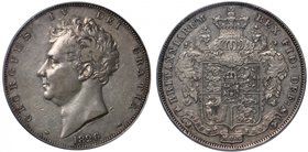 George IV (1820-30), silver Proof Crown, 1826, bare head left, date below, Latin legend and toothed border surrounding, GEORGIUS IV DEI GRATIA, rev. i...