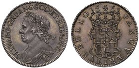 Oliver Cromwell (d.1658), silver Halfcrown, 1658, laureate and draped bust left, legend and toothed border surrounding, OLIVAR. D.G.R.P. ANG. SCO. ET....