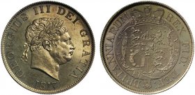Very Rare Pattern Silver Halfcrown of King George III Dated 1817

George III (1760-1820), Pattern silver Halfcrown, 1817, small laureate head right,...