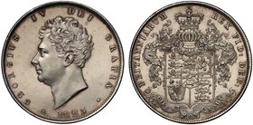 George IV (1820-30), silver Proof Halfcrown, 1825, bare head left, date below, legend and toothed border surrounding, GEORGIVS IV DEI GRATIA, rev. cro...