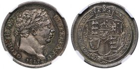 Rare George III 1817 Shilling With R Struck Over E in GEOR 

George III (1760-1820), silver Shilling, last coinage, 1817, with first R over E in obv...