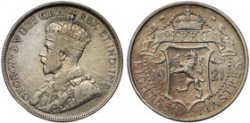 Cyprus, British Colony, George V (1910-36), silver 18-Piastres, 1921 (Pr. 5; KM 14). Fine.