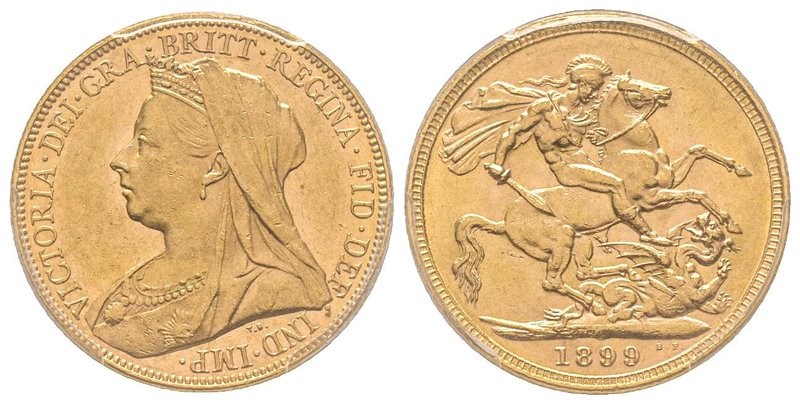 Australia, Victoria I 1837-1901
Sovereign, Melbourne, 1899 M, AU 7.98 g. 917‰
Re...