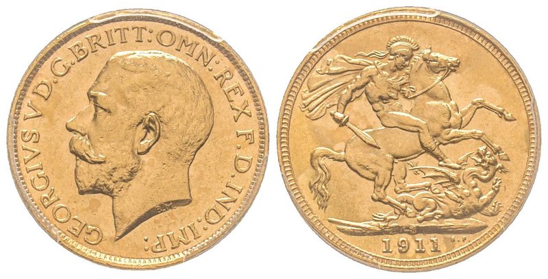 Australia, George V 1910-1936
Sovereign, Sydney, 1911 S, AU 7.98 g. 917‰
Ref : F...