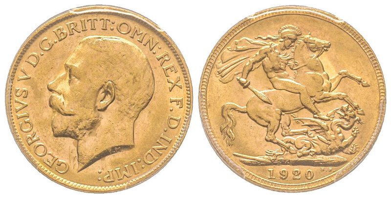 Australia, George V 1910-1936
Sovereign, Perth, 1920 P, AU 7.98 g. 917‰ 
Ref : F...
