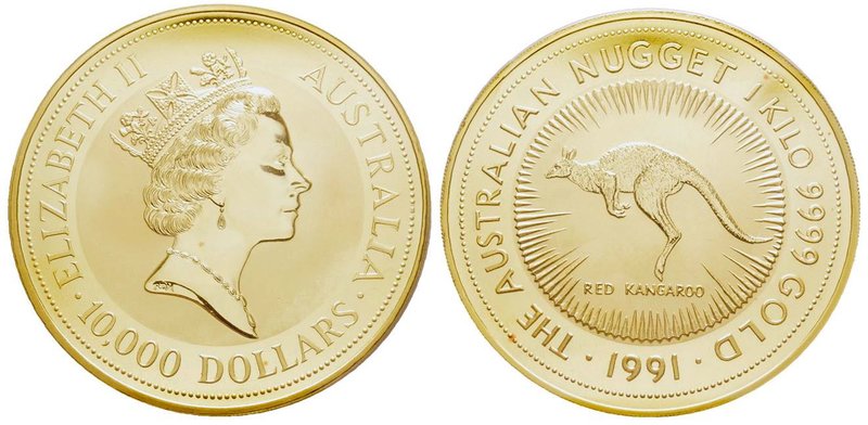 Australia, Elizabeth II 1952-
10000 Dollars Kangaroo, 1991, AU 1000 g.
Ref : F...