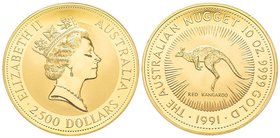 Australia, Elizabeth II 1952-
2500 Dollars Kangaroo, 10 Oz, 1991, AU 311.06 g.
Ref : Fr. B26, KM# 151
PCGS Proof 66 DEEP CAMEO
Quantité: 124 exemp...