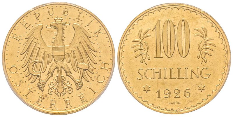 Austria, République 1918-
100 Schilling, 1926, AU 23.52 g.
Ref : Fr. 520, KM#284...