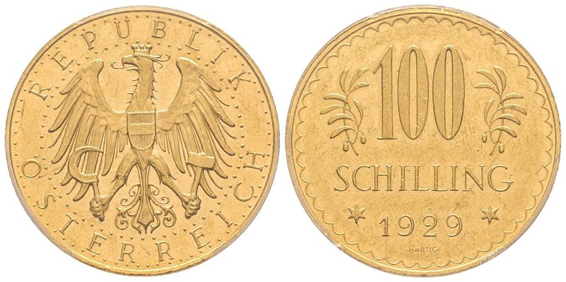Austria, République 1918-
100 Schilling, 1929, AU 23.52 g. 
Ref : Fr. 520, KM#28...