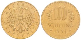 Austria, République 1918-
100 Schilling, 1931, AU 23.52 g. 
Ref : Fr. 520, KM#2842
PCGS PL55