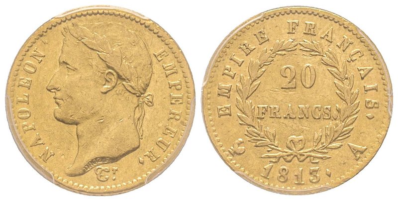 Premier Empire 1804-1814
20 Francs, Paris, 1813 A, AU 6.45 g.
Ref : G.1025, Fr. ...