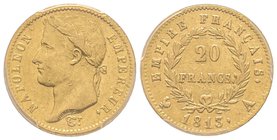 Premier Empire 1804-1814
20 Francs, Paris, 1813 A, AU 6.45 g.
Ref : G.1025, Fr. 516
PCGS AU55