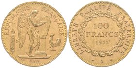 Troisième République 1870-1940
100 Francs, Paris, 1911 A, AU 32.25 g. 
Ref : G.1137a, Fr. 590
PCGS MS62