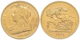 Victoria I 1837-1901 
5 Pounds, 1893, AU 40 g. 917‰ 
Ref : Fr. 394, Spink 3872
PCGS AU58
