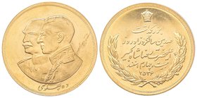 Muhammad Reza Pahlavi Shah SH 1320-1358 (1941-1979)
10 Pahlevi 1977 (2536), Reza Shah's Centenary, AU 81.23 g. 900‰
Ref : KM#1212 
NGC MS65
