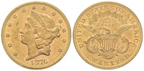 20 Dollars, Philadelphie, 1876, AU 33.43 g. 
Ref : KM#74.2, Fr.174 
PCGS AU55
