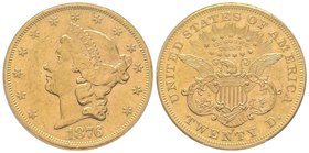 20 Dollars, San Francisco, 1876 S, AU 33.43 g. 
Ref : KM#74.2, Fr.175 
PCGS AU58