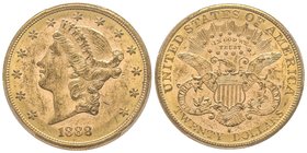 20 Dollars, San Francisco, 1888 S, AU 33.43 g. 
Ref : KM#74.3, Fr.178 
PCGS MS61