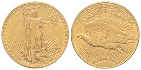 20 Dollars, Denver, 1908 D, AU 33.43 g.
Ref : Fr. 187, KM#131 
PCGS MS62 Motto