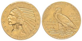 5 Dollars, Philadelphia, 1908, AU 8.35 g.
Ref : KM#129, Fr.148
PCGS MS62