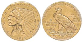 2.5 Dollars, Philadelphie, 1915, AU 4.18 g.
Ref : Fr. 120, KM#72 
PCGS AU58