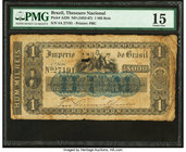 Brazil Thesouro Nacional 1 Mil Reis ND (1852-67) Pick A228 PMG Choice Fine 15. Hole.

HID09801242017