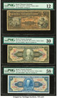 Brazil Thesouro Nacional 1 Mil Reis; 500; 200 Cruzeiros ND (1917); ND (1955-60); ND (1964) Pick 5; 164d; 171c PMG Fine 12; Very Fine 30; Choice About ...