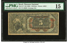 Brazil Thesouro Nacional 5 Mil Reis ND (1909) Pick 22 PMG Choice Fine 15. 

HID09801242017