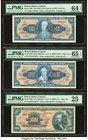 Brazil Banco Central Do Brasil 50 Centavos on 500 Cruzeiros; 1 Cruzeiro Novo on 1000 Cruzeiros; 5 Cruzeiros Novos on 5000 Cruzeiros ND (1967); ND (196...
