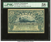 Denmark Nationalbank 50 kroner 1942 Pick 32d PMG Choice About Unc 58 EPQ. 

HID09801242017