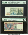 Italy Banca d'Italia 5000; 50,000 Lire 1973; 1978 Pick 102b; 107b Two Examples PMG Gem Uncirculated 65 EPQ; Very Fine 30 Net. Pick 107b; tears.

HID09...