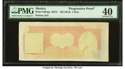 Mexico Banco De Zacatecas 1 Peso ND (1914) Pick S481pp M572 Progressive Proof PMG Extremely Fine 40. 

HID09801242017