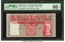 Netherlands Nederlandsche Bank 25 Gulden 19.3.1941 Pick 50 PMG Gem Uncirculated 66 EPQ. 

HID09801242017