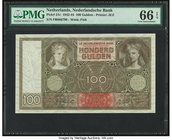 Netherlands Nederlandsche Bank 100 Gulden 13.1.1942 Pick 51c PMG Gem Uncirculated 66 EPQ. 

HID09801242017