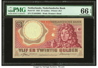 Netherlands Nederlandsche Bank 25 Gulden 10.4.1955 Pick 87 PMG Gem Uncirculated 66 EPQ. 

HID09801242017